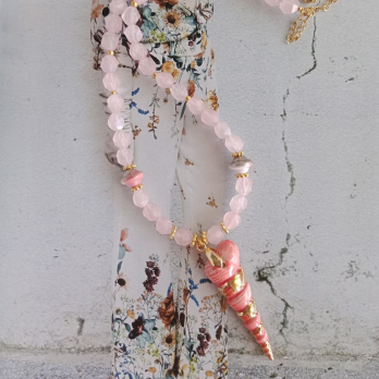 Soft Armor - Pembe Kuvars Kolye